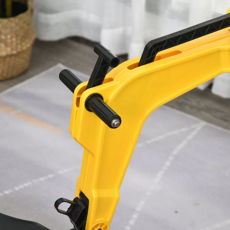 HOMCOM Tractorcu pedale si Excavator control manual pentru copii 3-6 ani rosu