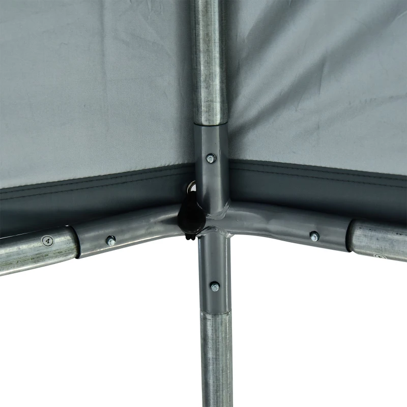 PawHut Cusca Boxa pentru Extern Galvanizat cu Tesatura Oxfort pentru Acoperire 3 x 4 x 1.95 m