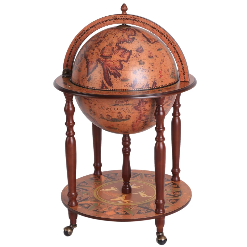 HOMCOM Bar in forma de Glob Suport pentru sticle și lichior in forma de glob cu diametrul Ф61x93cm