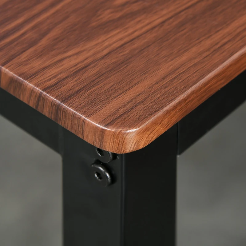 HOMCOM set masa cu banca si scaune, stil industrial, maro