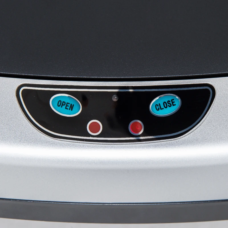 Homcom Pattumiera in Acciaio Inox con Apertura Automatica con Sensore 48 Litri