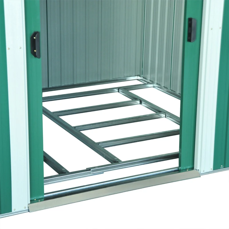 Outsunny Dulap pentru Ustensile de Gradina din Latime din Otel, 246 x 192.5 x 177.5 cm, Verde(m-11)