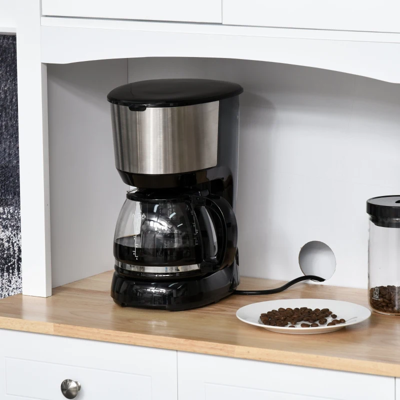 Homcom Bufet Bucatarie Lemn Alb – Dulap Spatios cu Design Elegant(m-10)