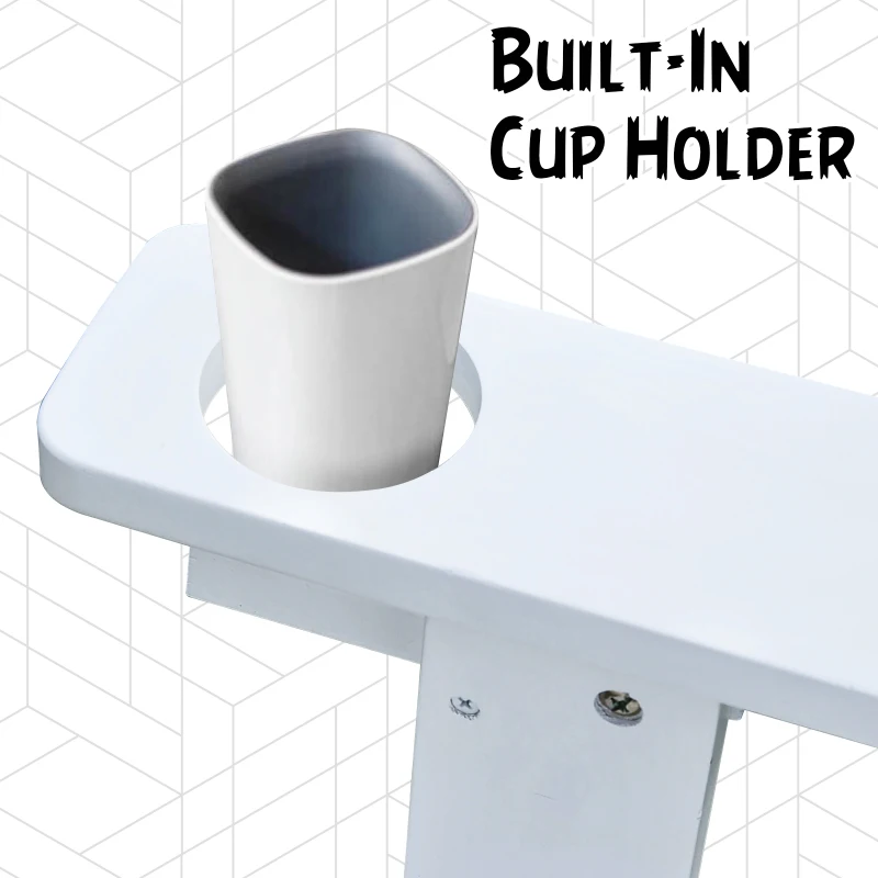 Outsunny Scaun de Gradina Adirondack din Lemn Alb 97x72.5x93cm