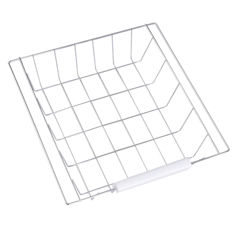 HOMCOM Carucior de Bucatarie in Lemn cu 2 Rafturi si Sertar,Alb 84,5x37,2x85cm