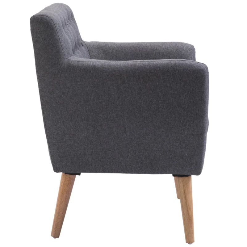 HOMCOM Scaun Fotoliu de Design Dormitor Salon Moderna Gri