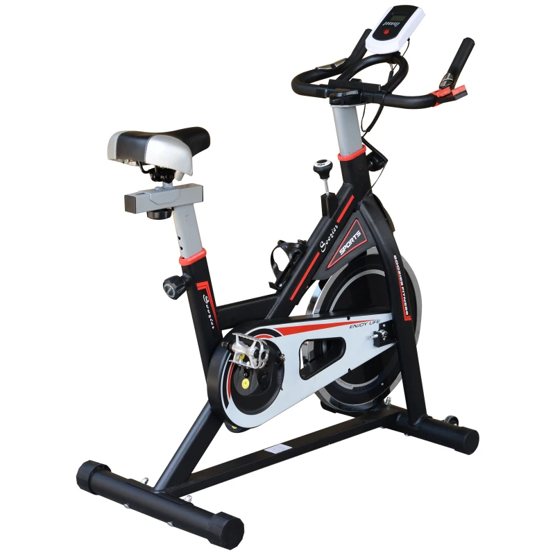 Homcom Cyclette Allenamento Aerobico da Casa Professionale in Acciaio, Nero