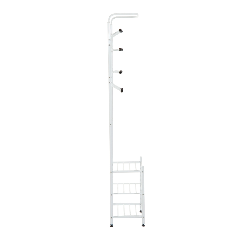 HOMCOM cuier de tip cadru, din otel 67x31.5x185cm, alb