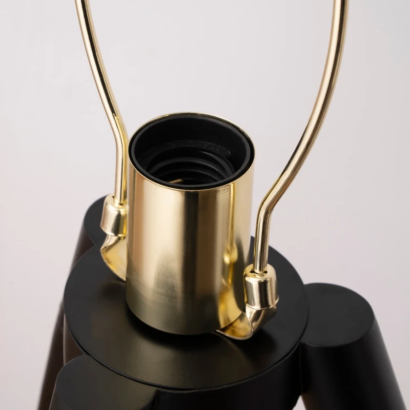 HOMCOM Lampă de masă cu trepied și abajur auriu metalic, fixare E27, Ф30x62cm – auriu