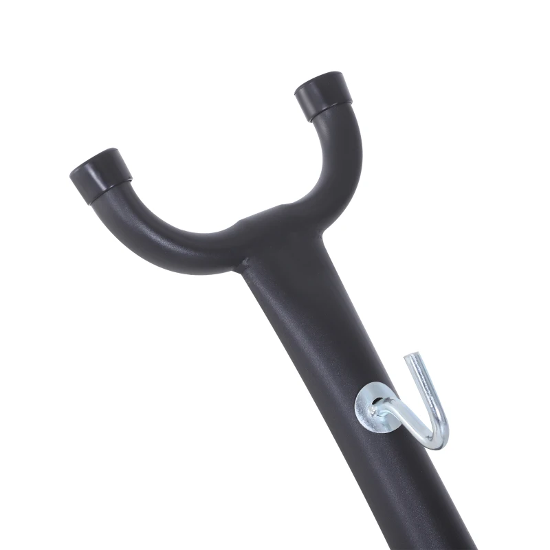 Outsunny Suport Schelet pentru Hamac Reglabil Max. 150 Kg, Negru, 280x120x110cm