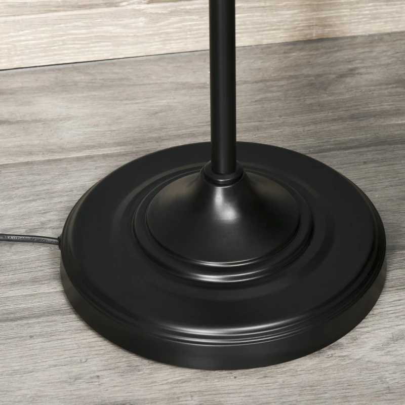 HOMCOM Lampa de podea Lampă cu picior Design vintagecindustrial din metal culoare negru