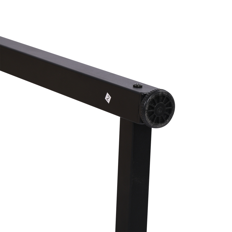 Homcom Tavolo Scrivania in Legno MDF Color Rovere e Gambe in Metallo Nero