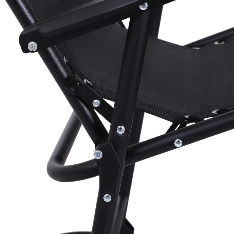 Outsunny, scaun de tip balansoar, 105x64x125cm, negru