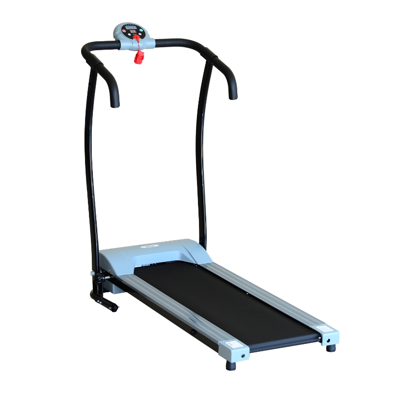 HomCom Banda de Alergat Electrica Pliabila pentru Antrenament Acasa cu Ecran LCD, Negru Gri 112x59x125cm