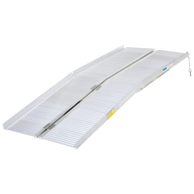 HOMCOM Rampa pliabila pentru scaun cu rotile, aluminiu antiderapant capacitate 270 kg