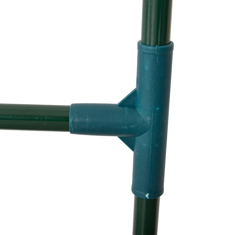 Outsunny Sera pentru Gradina de Legume cu 2 Folii PE si PVC Vara si Iarna, din Otel