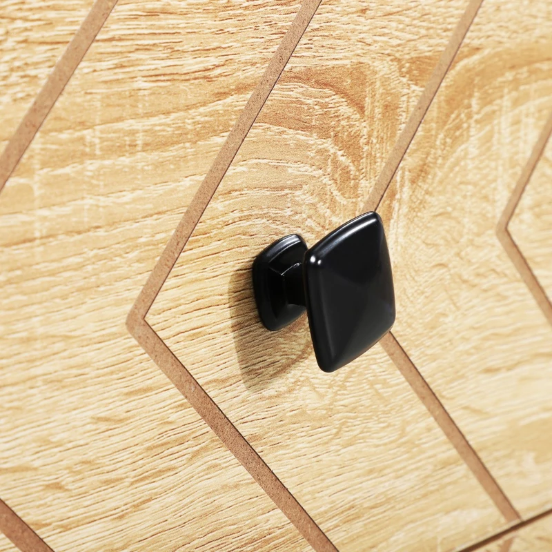 HOMCOM Comodă design stil industrial din Natual Wood și metal negru