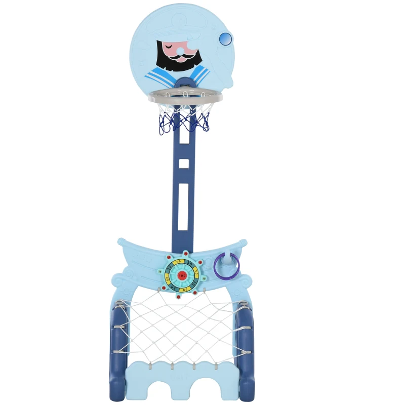 HOMCOM Centru de Activitati pentru Copii 3-6 ani Cos de golf fotbal inaltime reglabila