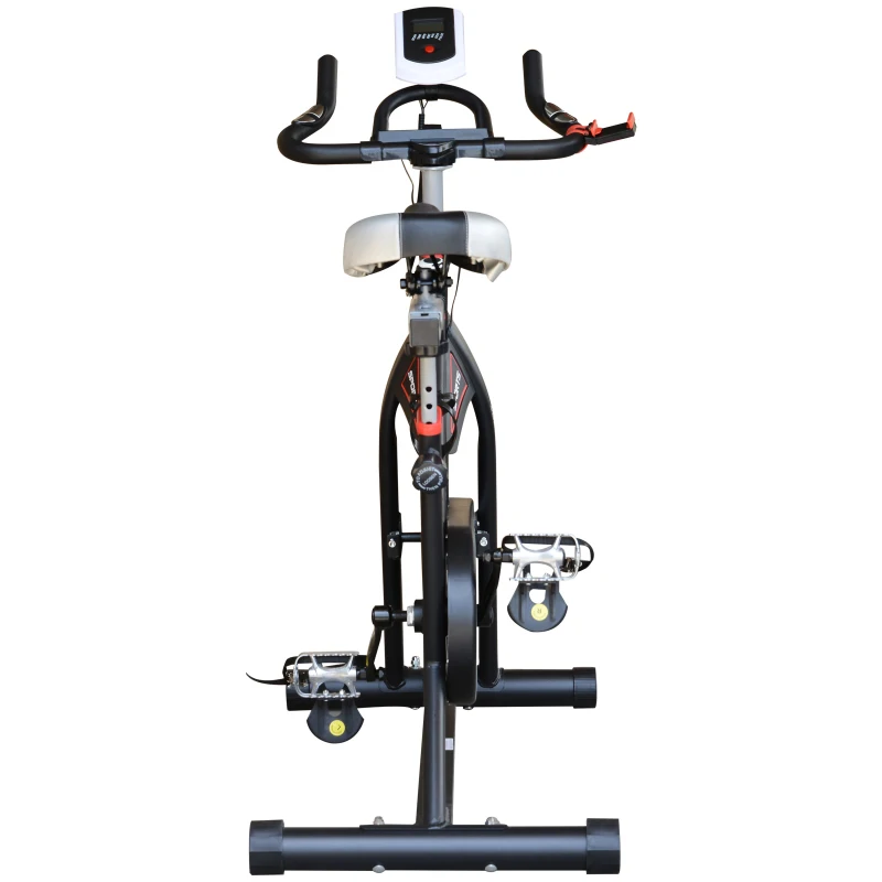 Homcom Cyclette Allenamento Aerobico da Casa Professionale in Acciaio, Nero