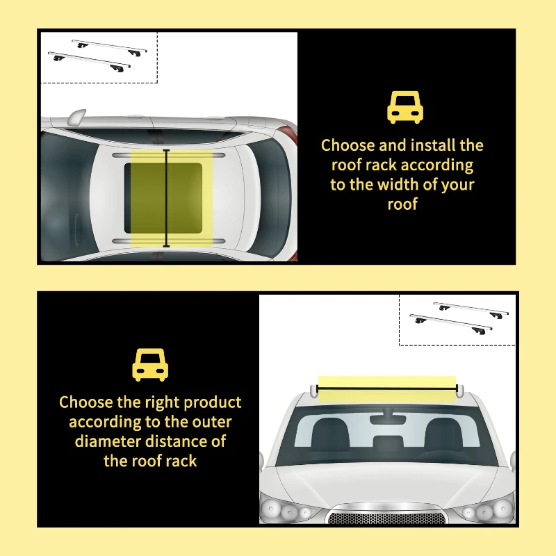 HOMCOM Bare Portbagaj pentru Auto cu Incuietoare si Chei, Bare Container din Aliaj de Aluminiu 125cm, Max. 75kg - Gri