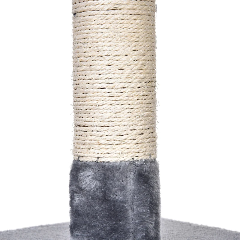 PawHut Ansamblu pana la 5 kg, Franghie Sisal, Gri 40x40x98cm