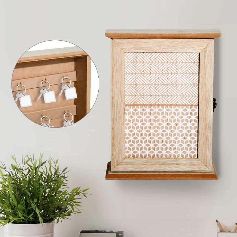 Cutie chei HOMCOM in stil Shabby Chic din lemn