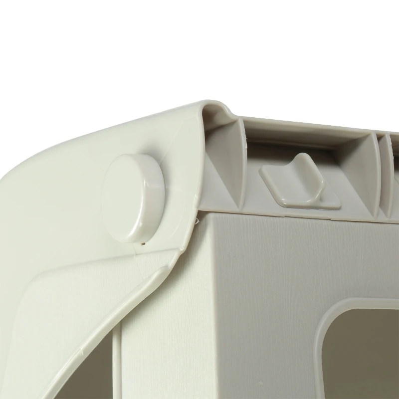 PawHut Scarisoara pentru Caini Pliabila 3 Trepte pentru Animale De Companie, Bej, 49x39x39cm