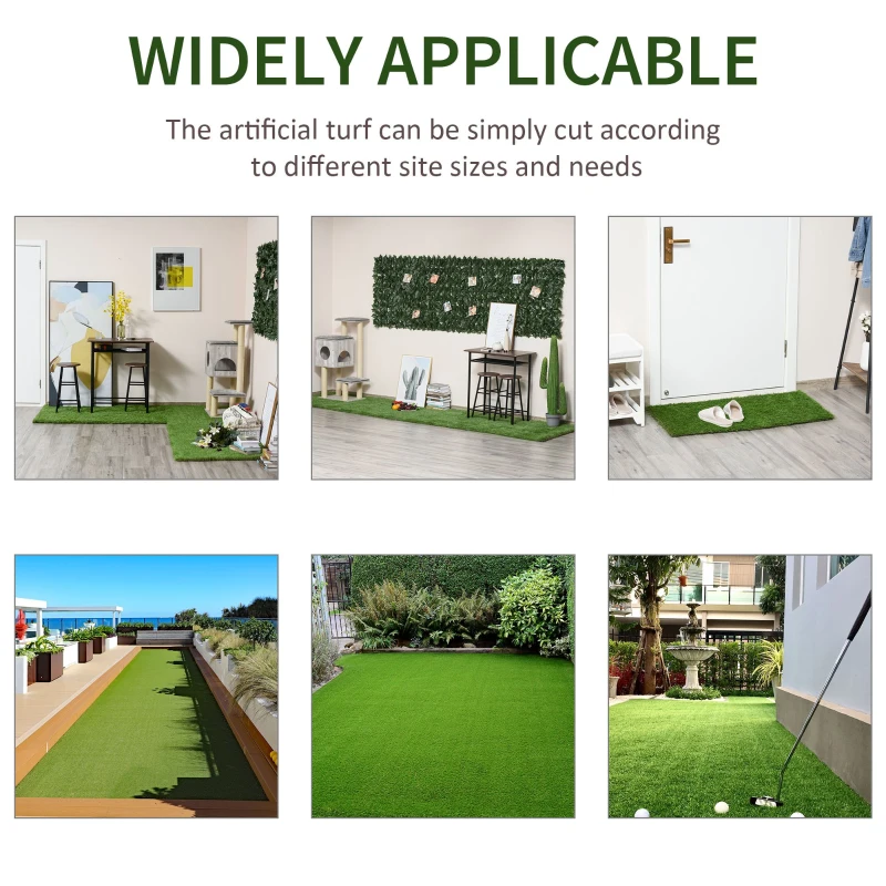 Outsunny Covoras de iarba falsa 4x1m, 40mm Gazon sintetic nu-toxic si anti-UV