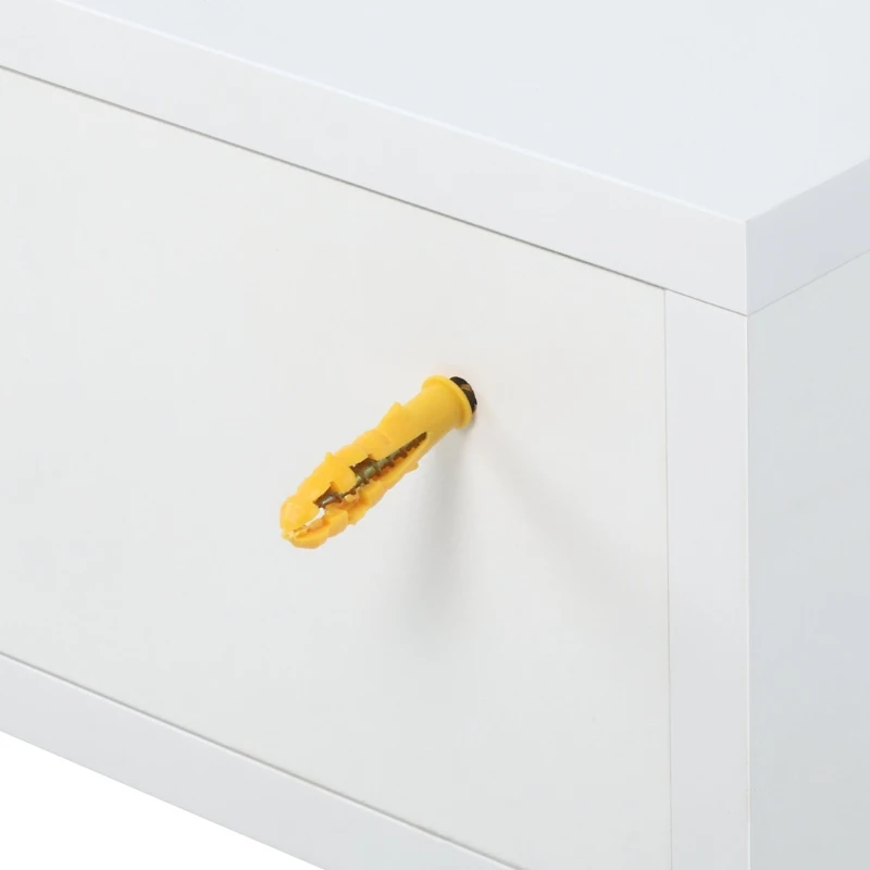 Homcom Set 2 Comode Suspendate – Alb Modern 40×30×15 cm