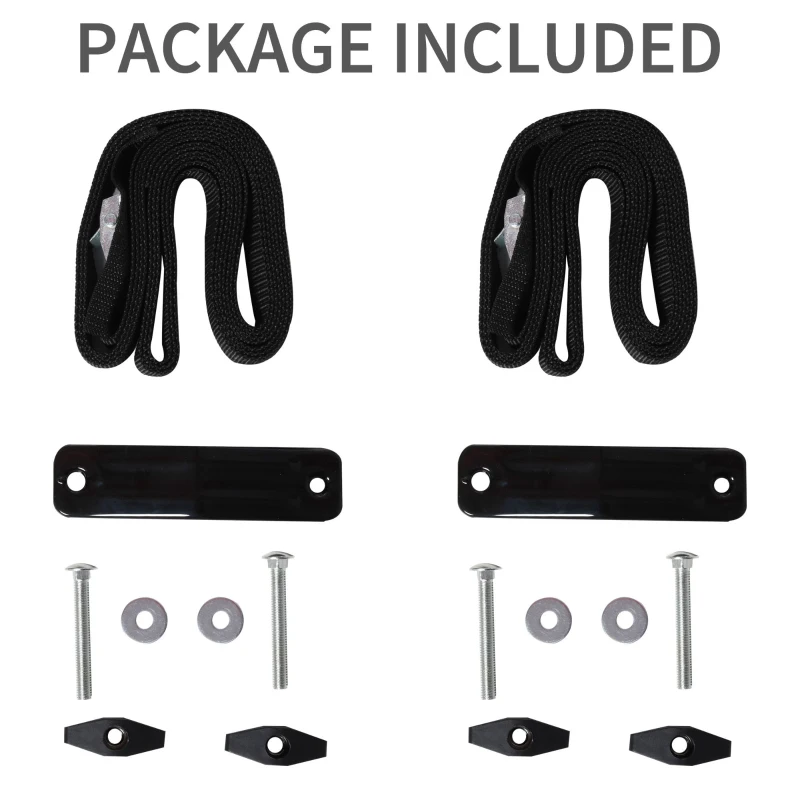 HOMCOM Set 2 Suporturi Caiac si Canoe cu Conector universal pentru suportul de bagaje