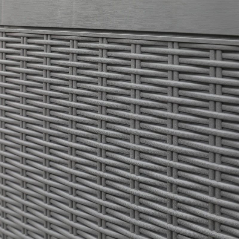 Outsunny Cufar de Gradina Efect Ratan 380L cu Asezare pentru 2 Persoane