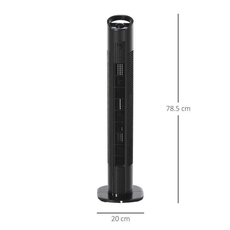 HOMCOM Ventilator tip Coloana Turn 3 Viteze Oscilatie 70° si Maner