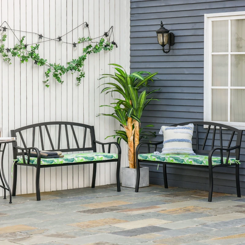 Outsunny Set de 2 Perne pentru Balansoar din Poliester Mobilier de Exterior şi Casa, verde