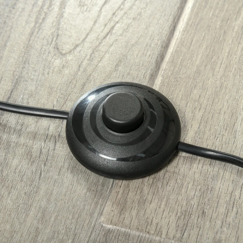 HOMCOM Lampa de Podea Moderna de Podea Rotunda si Abajur cu Cristale Lampa de Salon si Camera cu Tija 40W