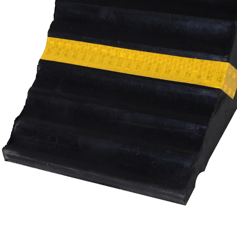 HOMCOM Pene Blocat Roti Antiderapant in Cauciuc pentru Masini,Moto si Rulota 25x16x19cm 2Buc