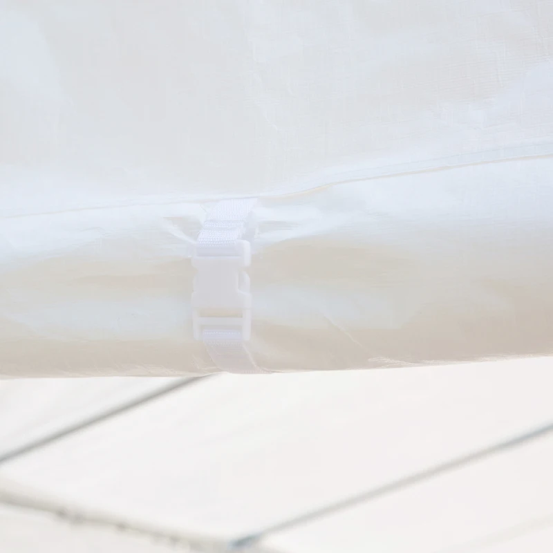 Outsunny cort gradina cu pereti si ferestre 9.75x4.85m, alb