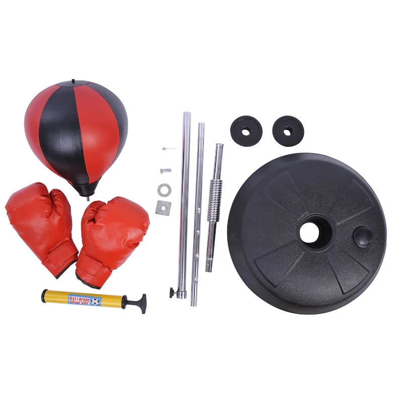 HomCom Sacco da Boxe Punching Ball con Guantoni e Pompa