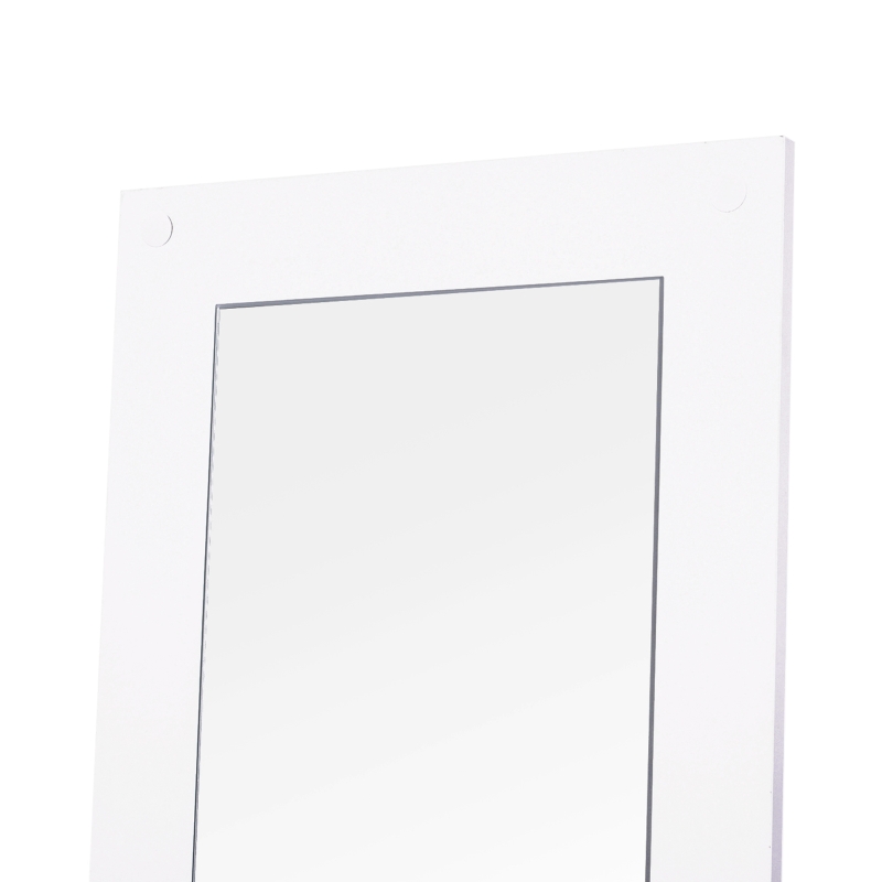 Homcom Set Hol 3‑in‑1 – Cuier, Oglinda si Scarpiera Alba Compacta(m-8)