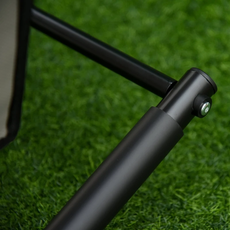 Outsunny Sezlong Balansoar de Gradina cu buzunar lateral si pernuta, in Metal 62L x 88L x 165Hcm