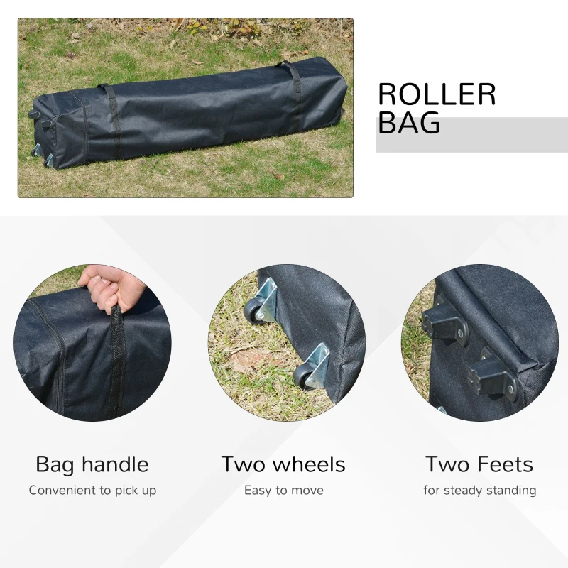 Outsunny Foisor pliabil 3x3m pentru Gradina si Exterior in metal cu acoperis in tesatura Oxford Albastru