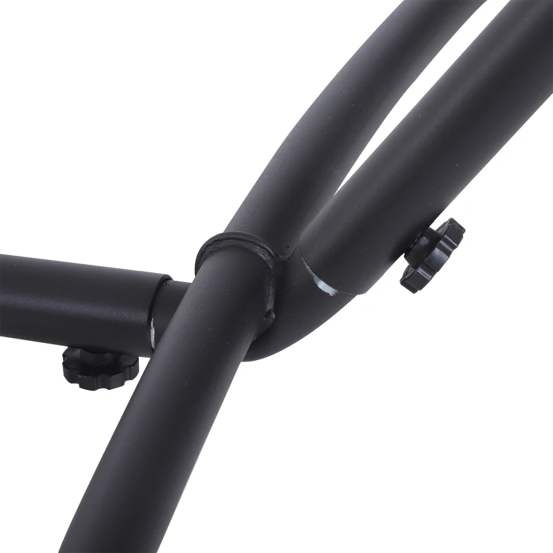 Outsunny Suport Schelet pentru Hamac Reglabil Max. 150 Kg, Negru, 280x120x110cm