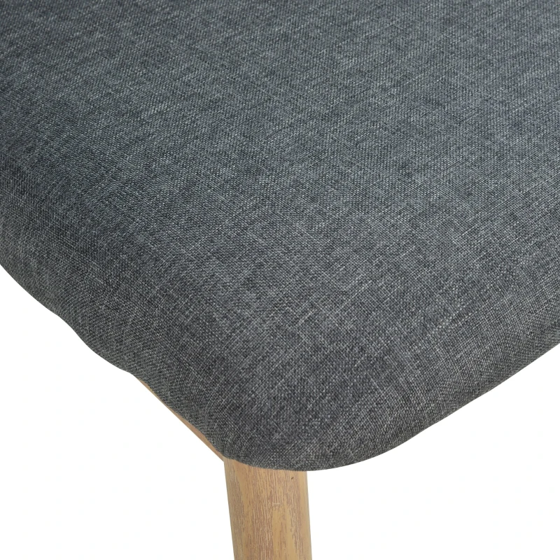 HomCom set 2 scaune captusite, 50x58x85 cm, gri