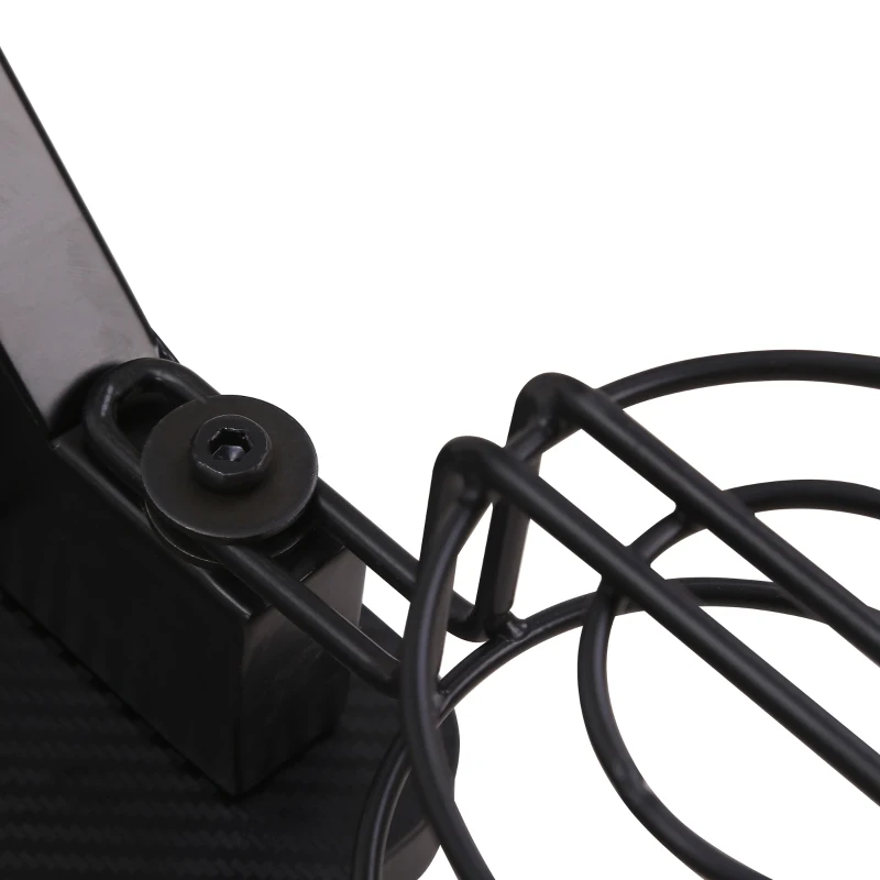HOMCOM Birou gaming pentru computer cu suport pahare si suporturi negru