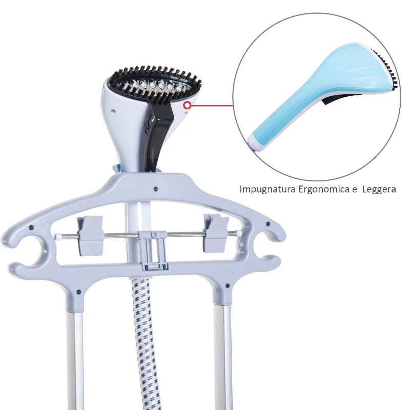 HomCom Fier de Calcat cu Vapor Vertical 2L 1800W Tija Telescop Refractor