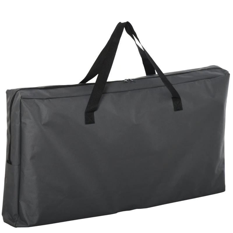 Outsunny Mobilier de Bucatarie de Camping cu 3 Etajere si Geanta de Transport Gri