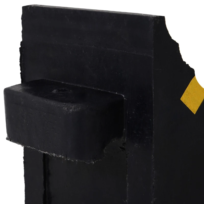 HOMCOM Pene Blocat Roti Antiderapant in Cauciuc pentru Masini,Moto si Rulota 25x16x19cm 2Buc