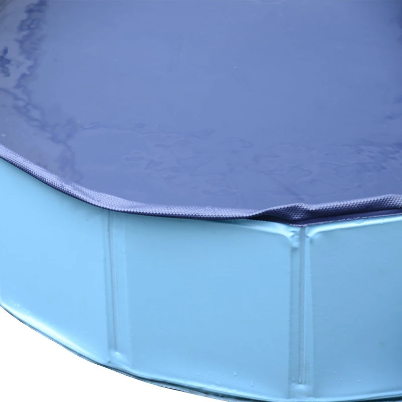 PawHut Piscina din Plastic Margine Stabilă pentru câini Animale Domestice, Albastră, 120x30cm