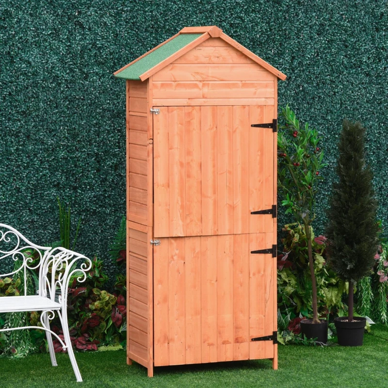 Outsunny dulap din lemn, de exterior, pentru scule, 84x51 cm
