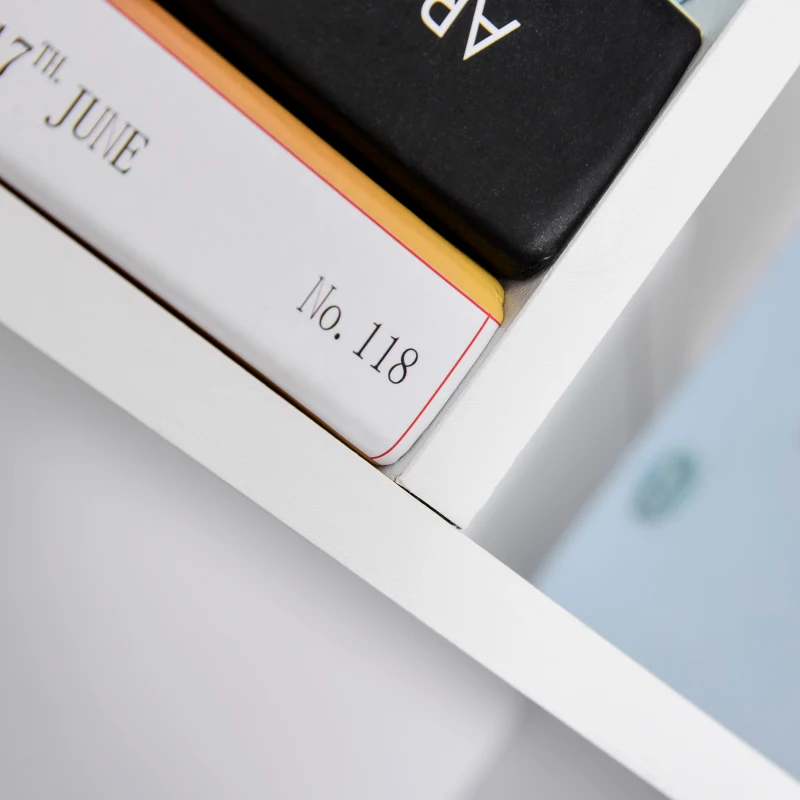 HomCom biblioteca in forma de copac, 50x28x142 cm, alba