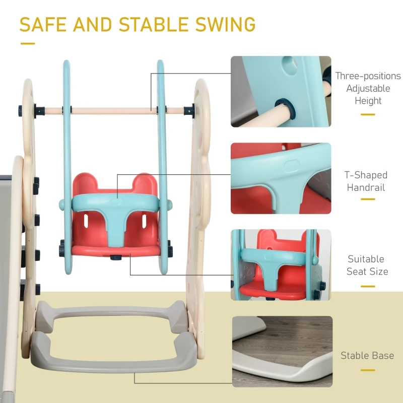 HOMCOM centru activitati copii, leagan inclus, 220x160x120cm